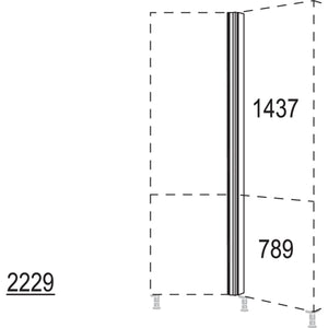 Nobilia XL-Winkelpassstueck 135-- variabel HPE135-V-3X 51823