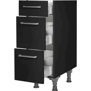 nobilia Auszugschrank UA30 30 cm Schwarz super matt 340 Touch 317