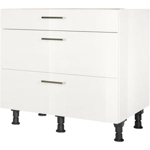 nobilia Auszugschrank UA90 90 cm Alpin Weiss Hoch Glanz 503 Flash 648