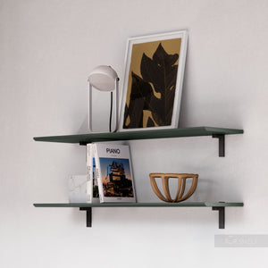 nobilia Easytouch nobilia Wandregal Wandboard - Facettenbord mit Wandhalterung in schwarz 25 cm tief VBF-16