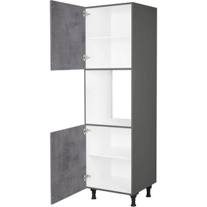 nobilia Geräte Umbau Backofen GO 1 60 cm Beton Schiefergrau Dunkel Anthrazit 889 Riva 371