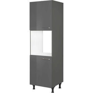 nobilia Geräte Umbau Backofen GO 1 60 cm Schiefergrau Dunkel Anthrazit Hoch glanz 453 Flash 648