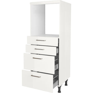 nobilia Geräte Umbau Backofen GO2S2A 60 cm Alpin Weiss Hoch Glanz 503 Flash 648