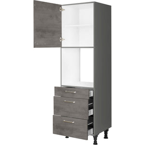 nobilia Geräte Umbau Backofen GOS2A 1 60 cm Beton Schiefergrau Dunkel Anthrazit 889 Riva 371