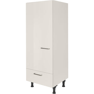 nobilia Geräte Umbau Kühlautomat G123S 60 cm Hell Grau Seiden grau Hoch Glanz 455 Flash 648