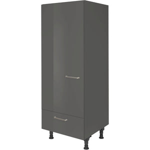 nobilia Geräte Umbau Kühlautomat G123S 60 cm Schiefergrau Dunkel Anthrazit Hoch glanz 453 Flash 648