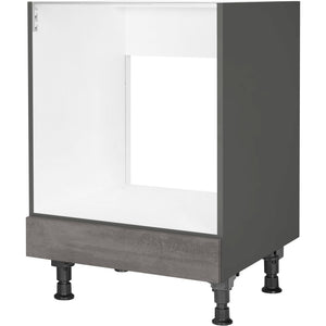 nobilia Herd Umbauschrank HUB 60 cm Beton Schiefergrau Dunkel Anthrazit 889 Riva 371