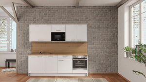 nobilia Küche Frankenthal (Pfalz) 240 cm modern Eiche Provence mit Elektrogeräten