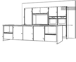 nobilia Küche Flash 503 Lacklaminat Alpinweiß Hochglanz + Structura Eiche Nero Zeichnung
