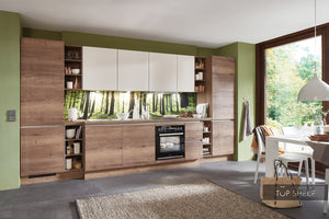 nobilia Küchenzeile Structura 402 Eiche Havanna 565 Dekor Forest 410 cm konfigurierbar mit E-Geräten
