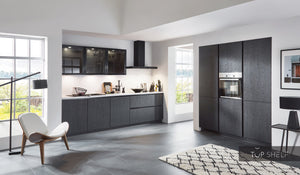 nobilia Küche Structura 403 Eiche Nero 300 + 180 cm konfigurierbar mit E-Geräten