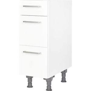 nobilia Küchen-Unterschrank UA30, Alpinweiß, 30cm mit 1 Schublade, 2 Auszüge