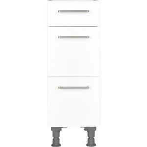 nobilia Küchen-Unterschrank UA30, Alpinweiß 30cm mit 1 Schublade und 2 Auszügen
