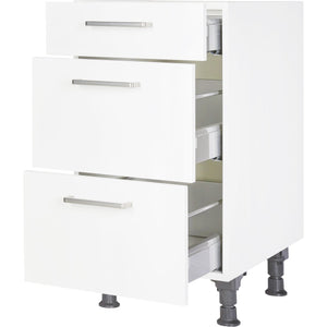 nobilia Küchen-Unterschrank UA45, Alpinweiß 45cm Breite mit 1 Schublade und 2 Auszügen