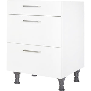 nobilia Küchen-Unterschrank UA60, Alpinweiß 60cm mit 1 Schublade, 2 Auszüge