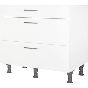 nobilia Küchen-Unterschrank UA90, Alpinweiß 90cm mit 1 Schublade, 2 Auszüge_22024