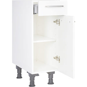 nobilia Küchen-Unterschrank US30 Weiß mit Schublade 30cm, 1 Einlegeboden, Anschlag rechts