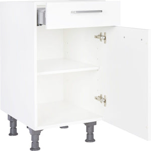 nobilia Küchen-Unterschrank US45 Weiß mit Schublade 45cm, 1 Einlegeboden, Rechtsanschlag