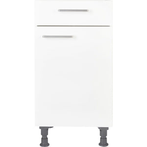 nobilia Küchen-Unterschrank US45 Weiß mit Schublade 45cm, 1 Einlegeboden, rechts