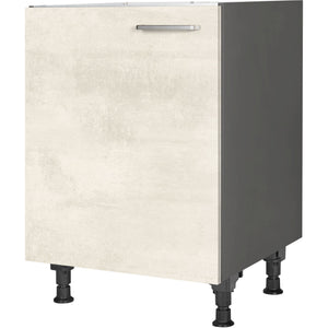 nobilia Spülenschrank SPUD60 60 cm Weiss Beton Grau Beige 891 Riva 371