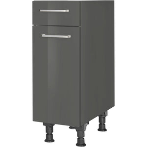 nobilia Unterschrank US30 30 cm Schiefergrau Dunkel Anthrazit Hoch glanz 453 Flash 648