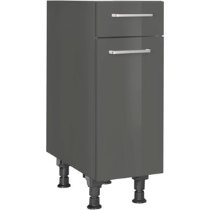 nobilia Unterschrank US30 30 cm Schiefergrau Dunkel Anthrazit Hoch glanz 453 Flash 648