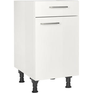 nobilia Unterschrank US45 45 cm Alpin Weiss Hoch Glanz 503 Flash 648