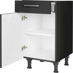 nobilia Unterschrank US45 45 cm Schwarz super matt 340 Touch 317