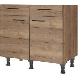 nobilia Unterschrank US90 90 cm Eiche Havanna Dunkel 402 Structura 382
