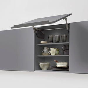 Wandschrank Schwingklappe Schiefergrau WKSF601 32542