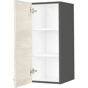 nobilia Wandschrank W30 1 30 cm Weiss Beton Grau Beige 891 Riva 371
