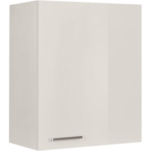 nobilia Wandschrank W60 1 60 cm Hell Grau Seiden grau Hoch Glanz 455 Flash 648