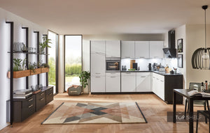 nobilia Winkelküche Eckküche Speed 244 Alpinweiss 310 x 250 cm konfigurierbar mit E-Geräten