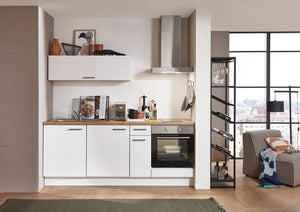 nobilia elements Miniküche Altenburg 210 cm Singleküche in weiß komplett