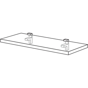 Nobilia Wandbord mit Bodenhaltern- 25 mm stark VB25-100 25910