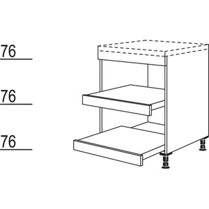 Nobilia XL-Unterschrank Landhaus mit Tablarauszuegen UTAL60-X 37466
