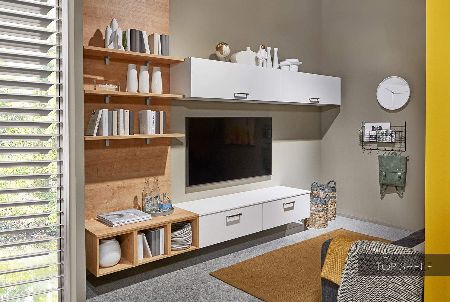 nobilia Wohnwand Köln Wohnzimmer Set konfigurierbar in Beton oder Eiche