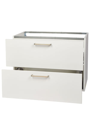 nobilia Waschtischunterschrank Badezimmer-Waschtischschrank 2 Auszüge Schubladen 60cm 80cm Waschbeckenunterschrank Waschbeckenunterschrank nobilia