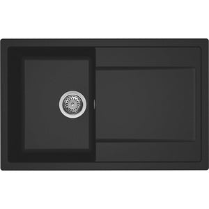 ELLECI- Einbauspuele Logik 300- aus GRANITEK-- mit Mischbatterie Schwarz matt 87332 87332