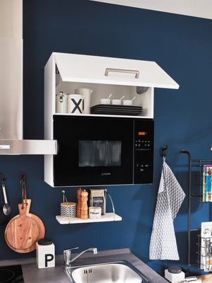 Set aus nobilia Mikrowellenschrank mit Junker Einbau-Mikrowelle JP4119260 Küchenschrank Wandschrank