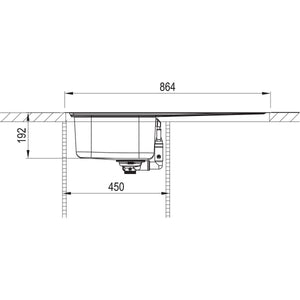 FRANKE- Einbauspuele Rapid RPX 211-86- Edelstahl- flaechenbuendiger Einbau moeglich 87551 87551