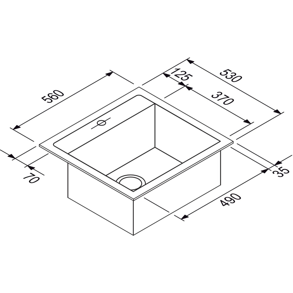 FRANKE- Einbauspuele Sirius SID 610- aus Tectonite- Carbon 87516 87516