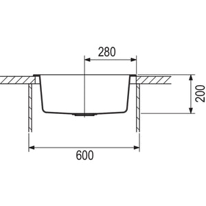 FRANKE- Einbauspuele Sirius SID 610- aus Tectonite- Carbon 87516 87516