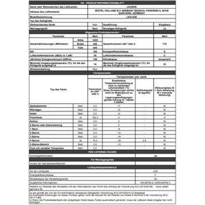 LAURUS LKG122E Einbau-Kühlschrank  Kühl-Gefrierkombination 60 cm 123 cm Nische Datenblatt