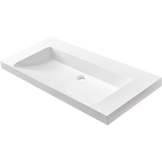 MARMITE: Lavabo para mueble RonX 1000C, compuesto mineral, sin rebosadero ni orificio para grifería, 87767 101 cm