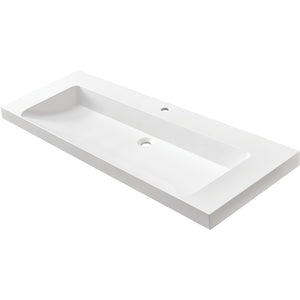 MARMITE- Moebelwaschtisch RonX 1200C- Mineral Composite- ohne Ueberlauf Weiss Hochglanz 87768 87768