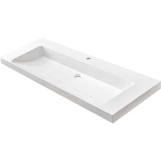 MARMITE: Meubelwastafel RonX 1200C, Mineraalcomposiet, zonder overloop, wit hoogglans 87768 121 cm