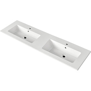 NICOS INTERNATIONAL- Moebelwaschtisch MAX 1610D mit 2 Becken- Mineral Composite 87753 87753