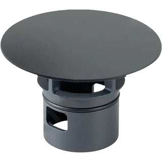 nobilia Placa de cubierta para desagüe y rebosadero Clou, negro mate 17799
