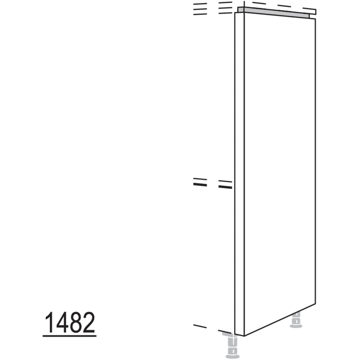 Nobilia Abschluss-Frontwange fuer Highboards mit waagerechter NHWF50-78 44981